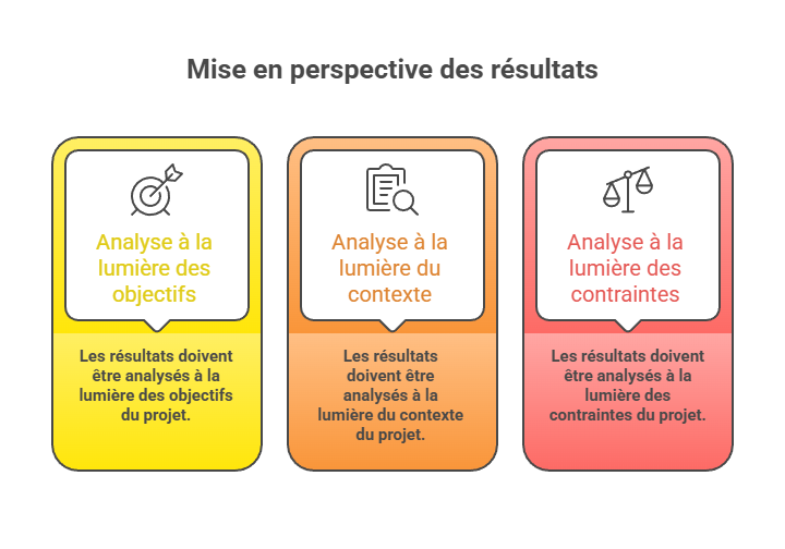 Illustration de la mise en perspective des résultats